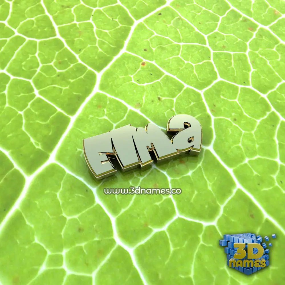 elma in Gold Leaf style - 3D name wallpaper
