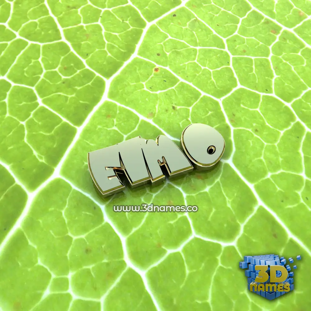 elmo in Gold Leaf style - 3D name wallpaper