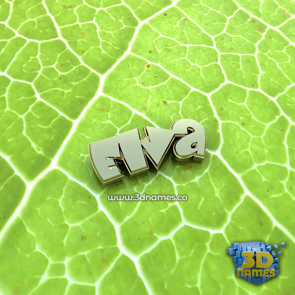 elva in Gold Leaf style - 3D name wallpaper