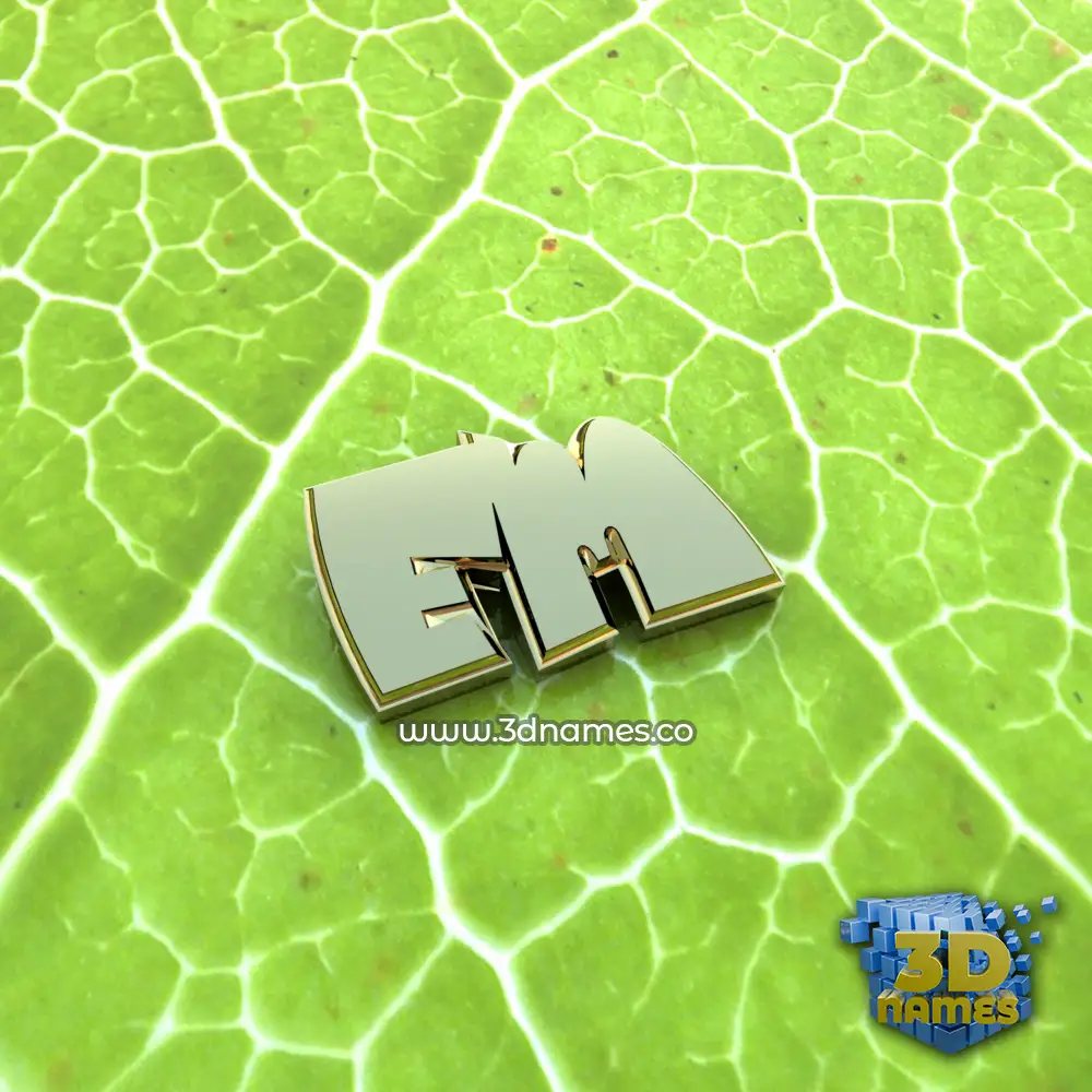 em in Gold Leaf style - 3D name wallpaper