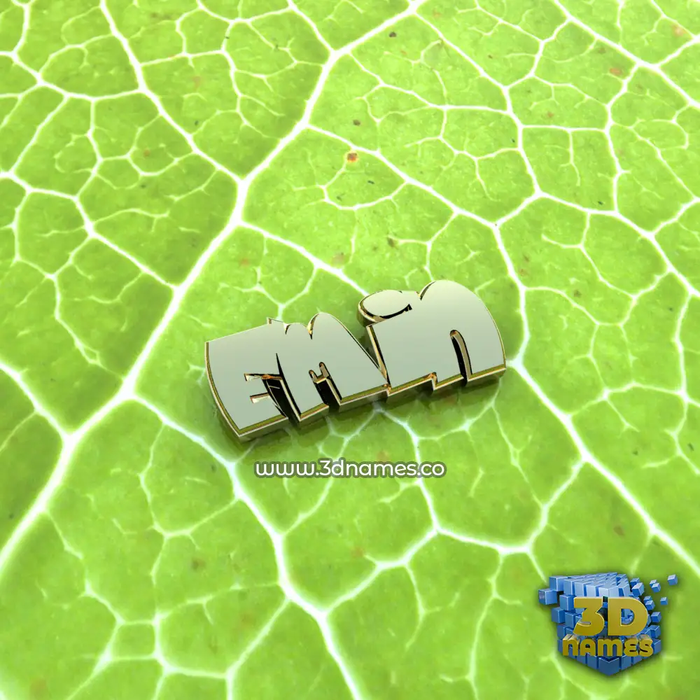 emin in Gold Leaf style - 3D name wallpaper