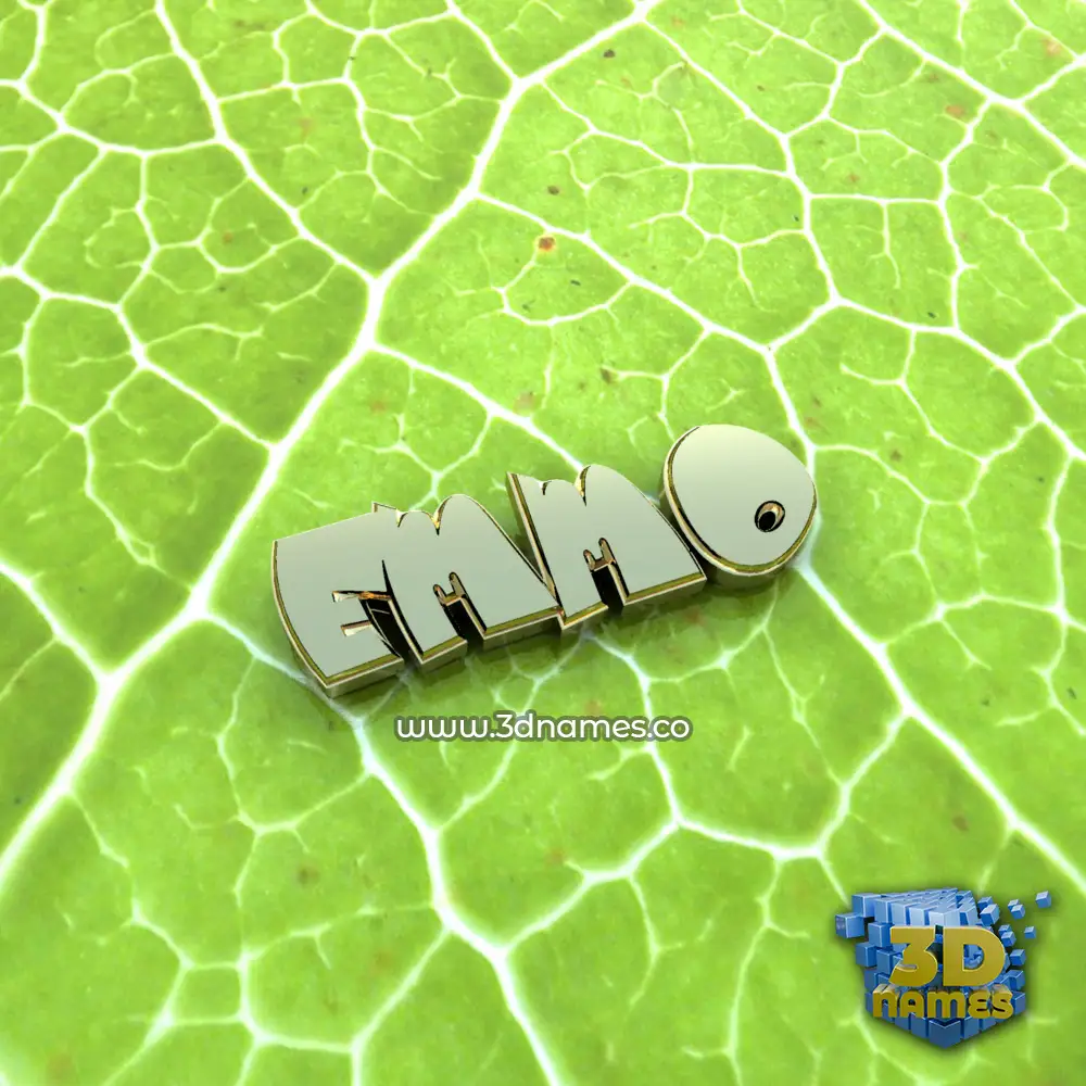 emmo in Gold Leaf style - 3D name wallpaper
