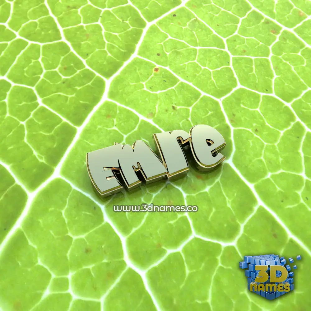 emre in Gold Leaf style - 3D name wallpaper