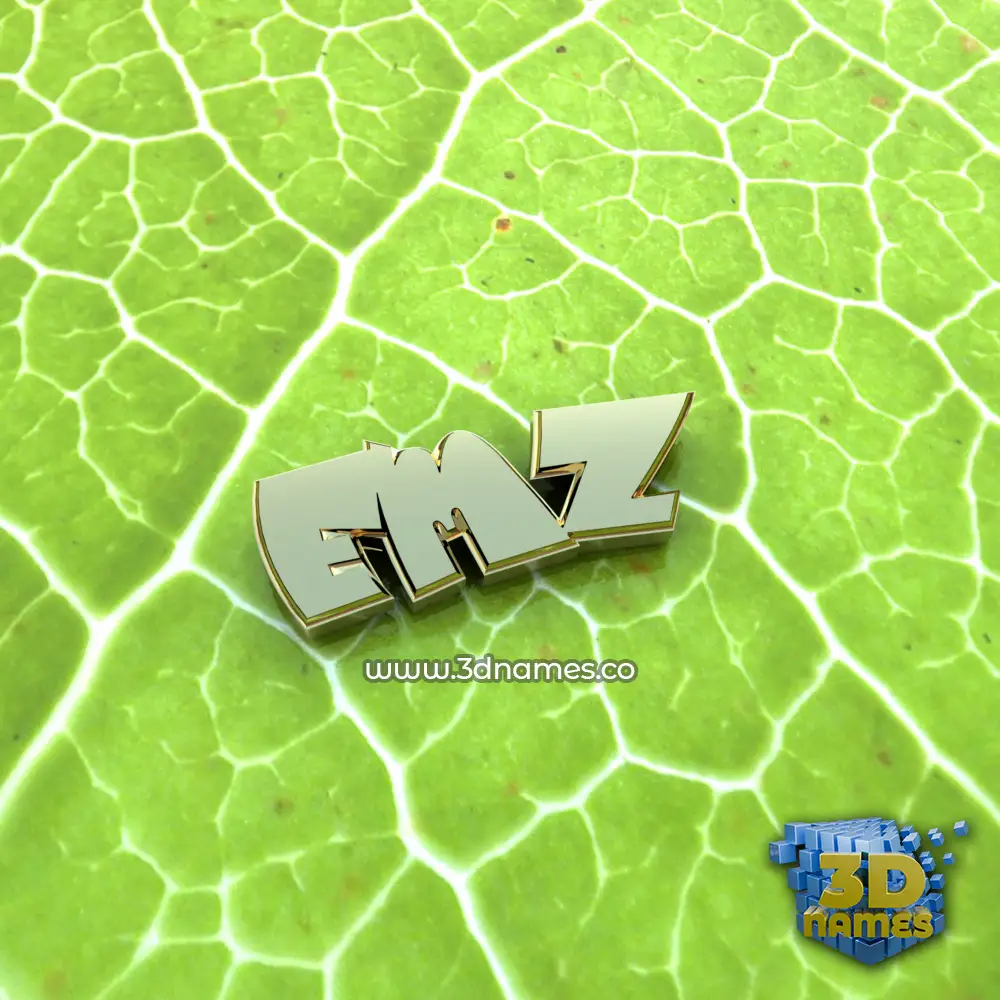 emz in Gold Leaf style - 3D name wallpaper