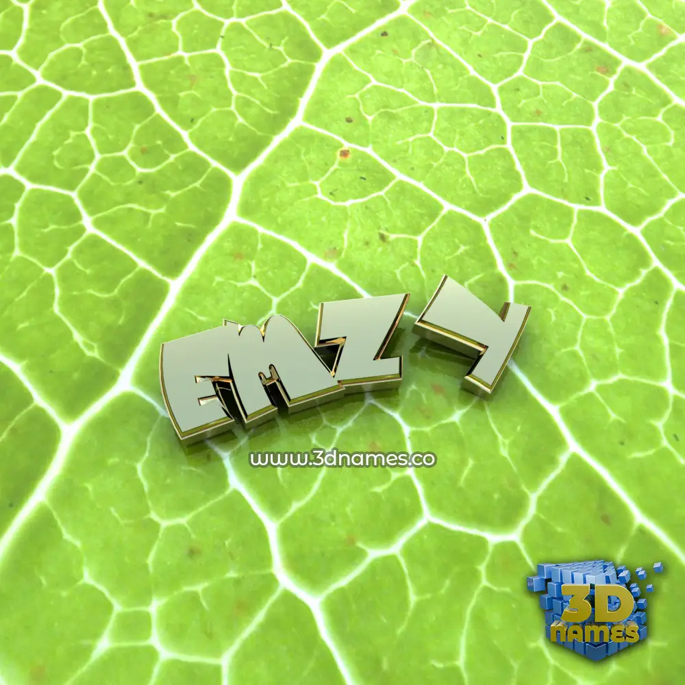 emzy in Gold Leaf style - 3D name wallpaper