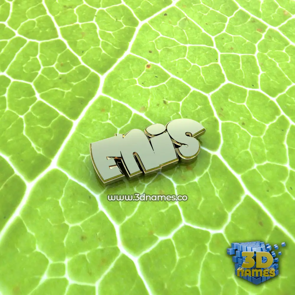 enis in Gold Leaf style - 3D name wallpaper