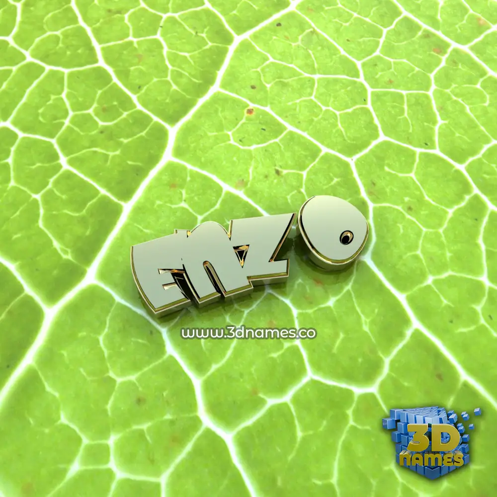 enzo in Gold Leaf style - 3D name wallpaper
