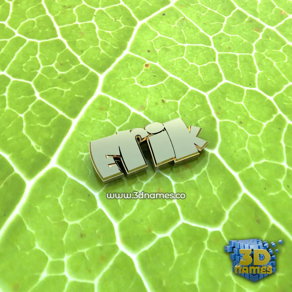 erik in Gold Leaf style - 3D name wallpaper