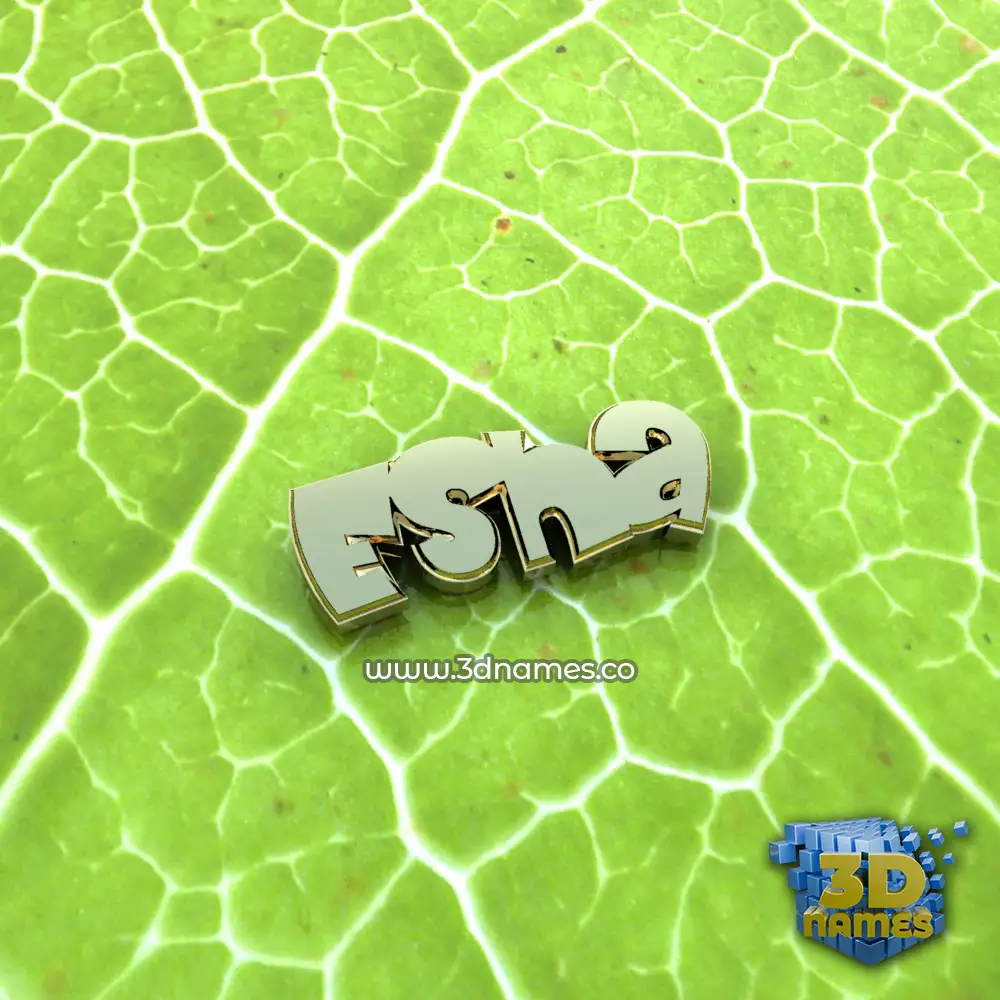 esha in Gold Leaf style - 3D name wallpaper