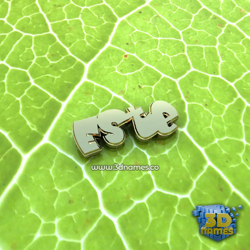 este in Gold Leaf style - 3D name wallpaper