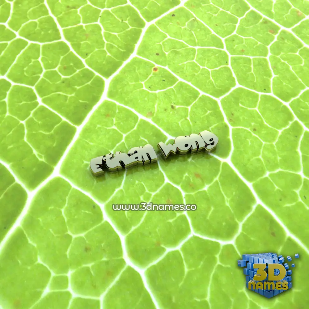 ethan wong in Gold Leaf style - 3D name wallpaper