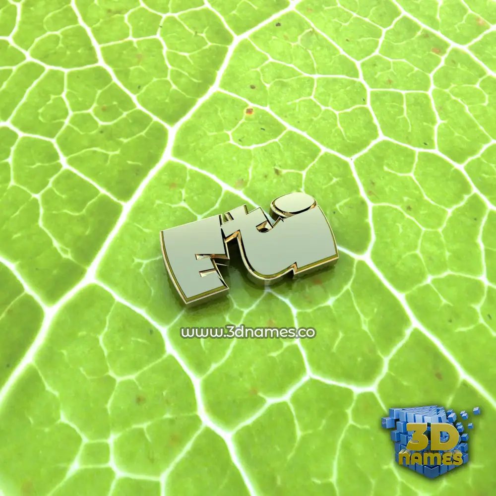eti in Gold Leaf style - 3D name wallpaper