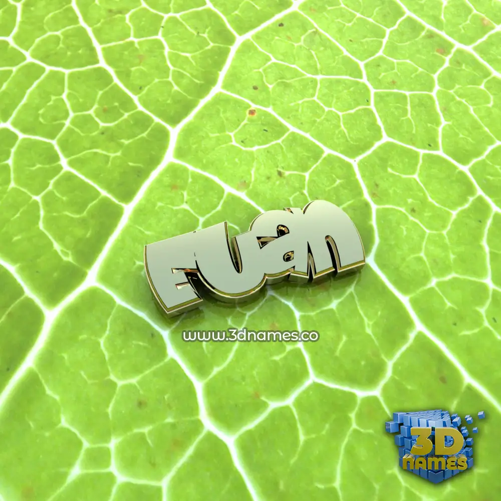 euan in Gold Leaf style - 3D name wallpaper