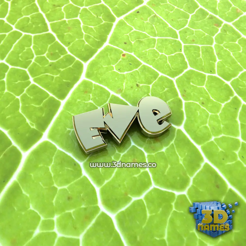 eve in Gold Leaf style - 3D name wallpaper