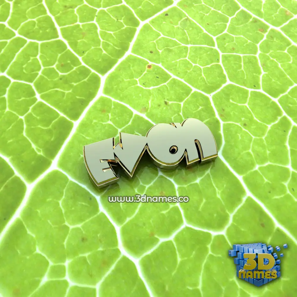 evon in Gold Leaf style - 3D name wallpaper