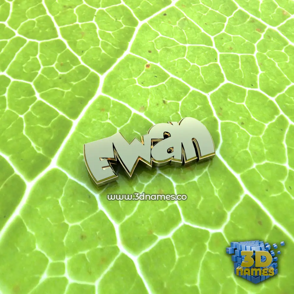 ewan in Gold Leaf style - 3D name wallpaper
