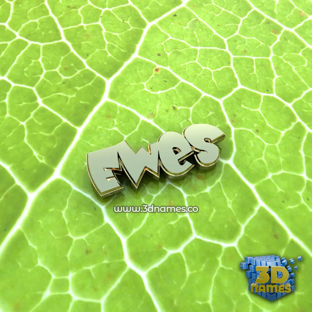 ewes in Gold Leaf style - 3D name wallpaper