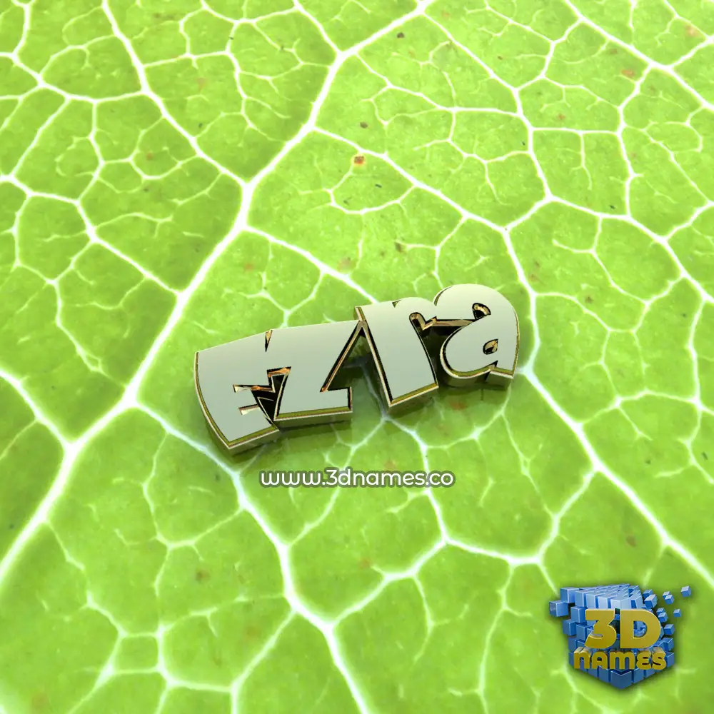ezra in Gold Leaf style - 3D name wallpaper