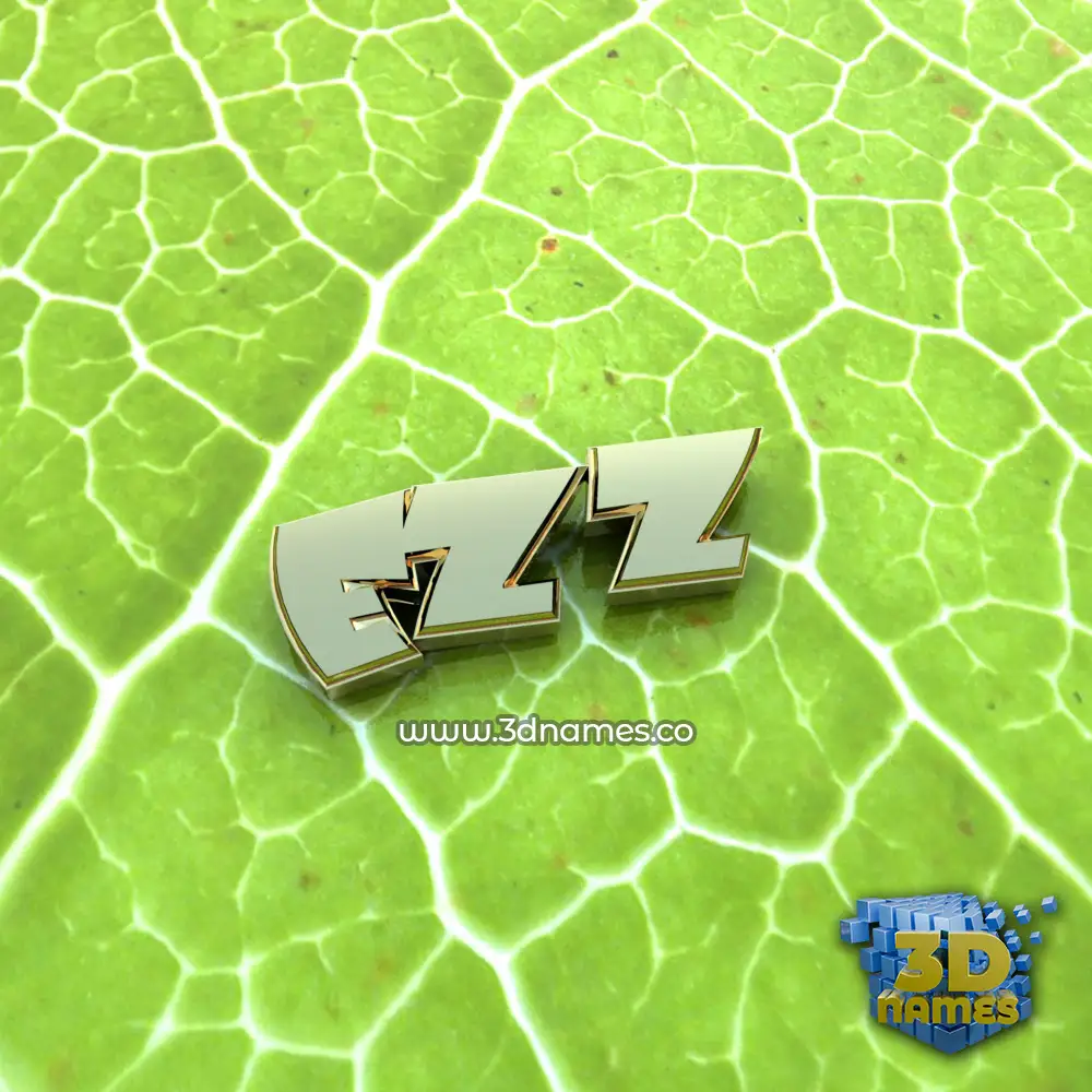 ezz in Gold Leaf style - 3D name wallpaper