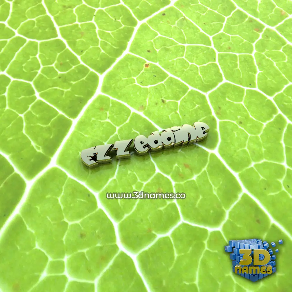 ezzeddine in Gold Leaf style - 3D name wallpaper