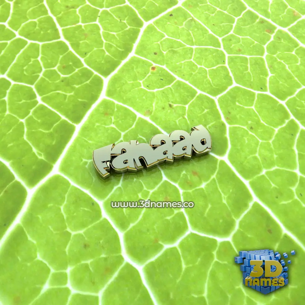 fahaad in Gold Leaf style - 3D name wallpaper