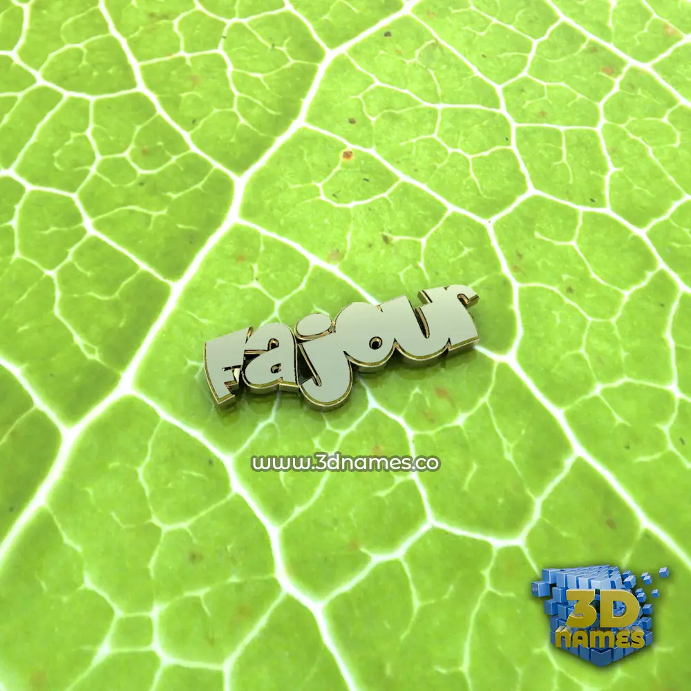 fajour in Gold Leaf style - 3D name wallpaper