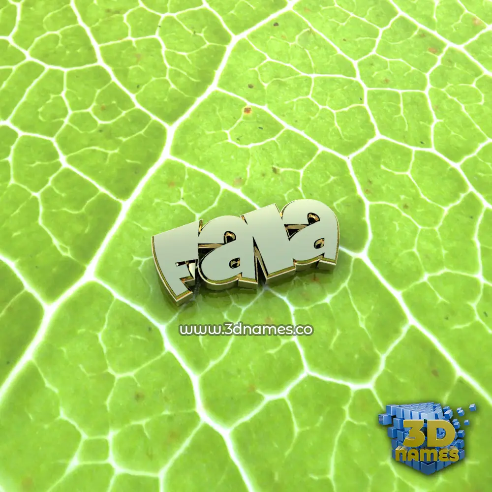 fala in Gold Leaf style - 3D name wallpaper