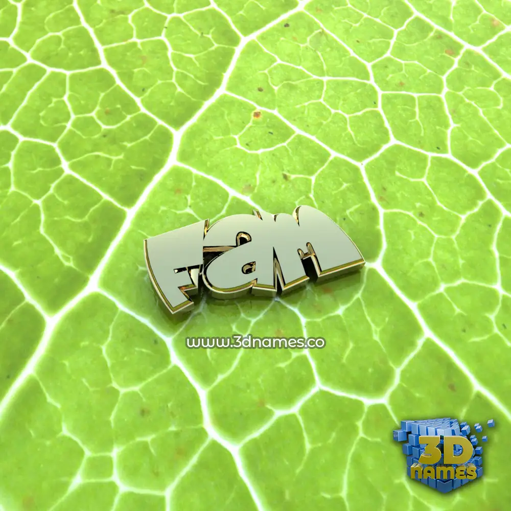 fam in Gold Leaf style - 3D name wallpaper