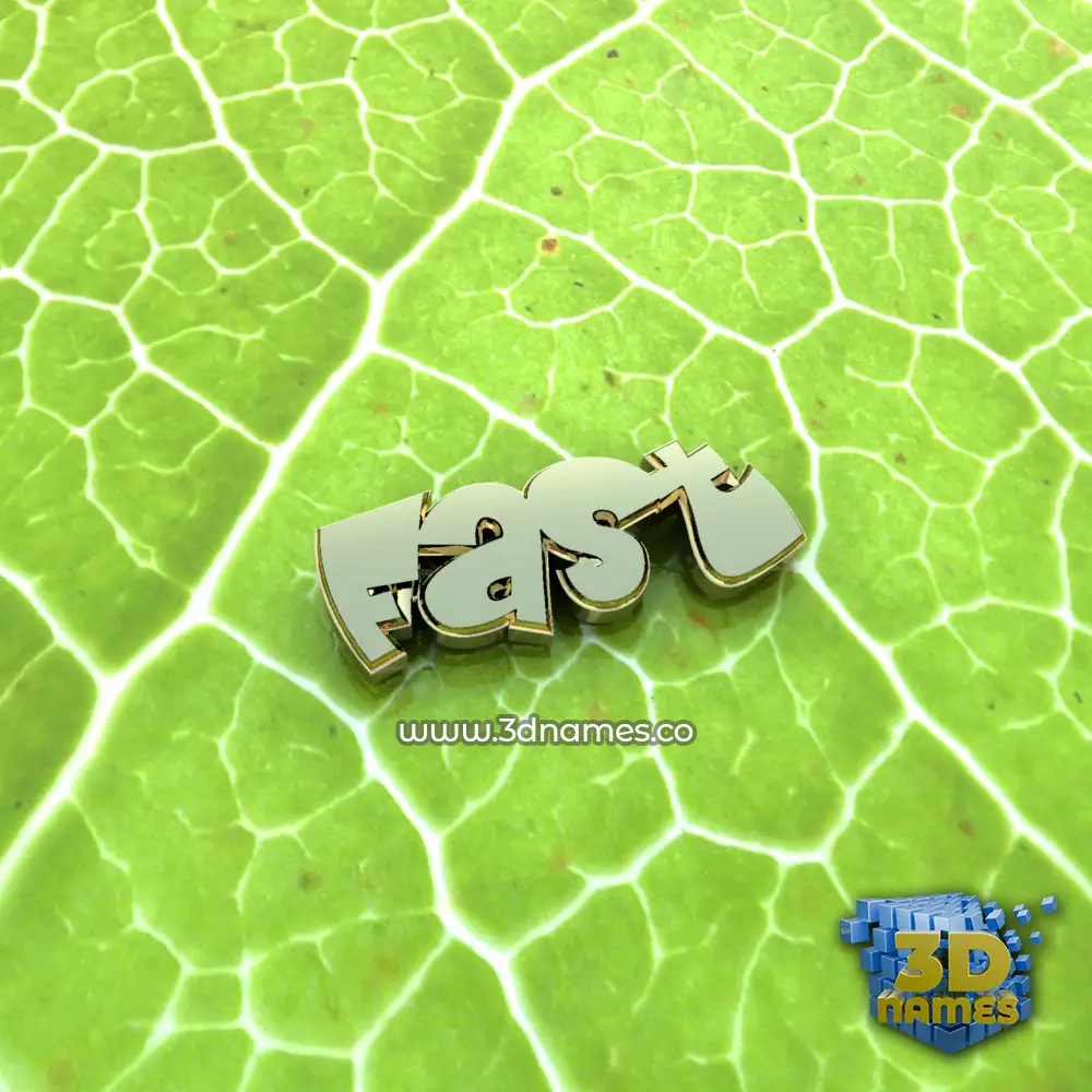 fast in Gold Leaf style - 3D name wallpaper