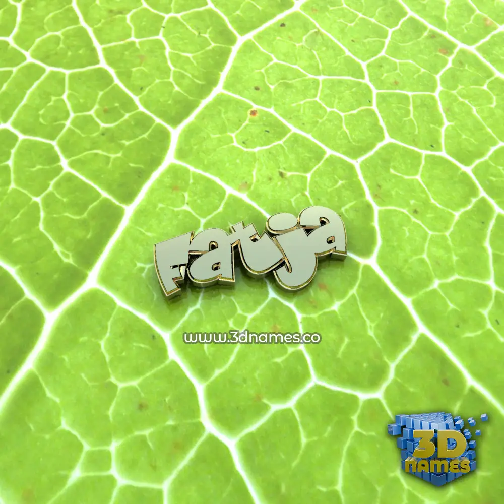 fatja in Gold Leaf style - 3D name wallpaper