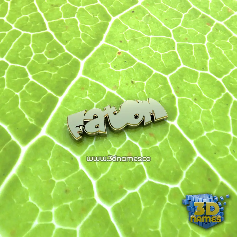 fatom in Gold Leaf style - 3D name wallpaper