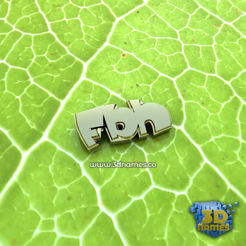 fbh in Gold Leaf style - 3D name wallpaper