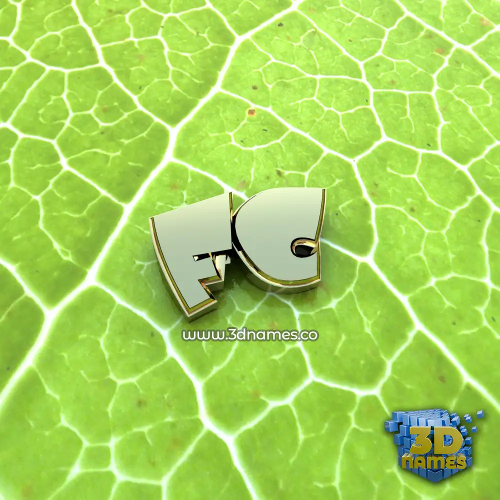 fc in Gold Leaf style - 3D name wallpaper