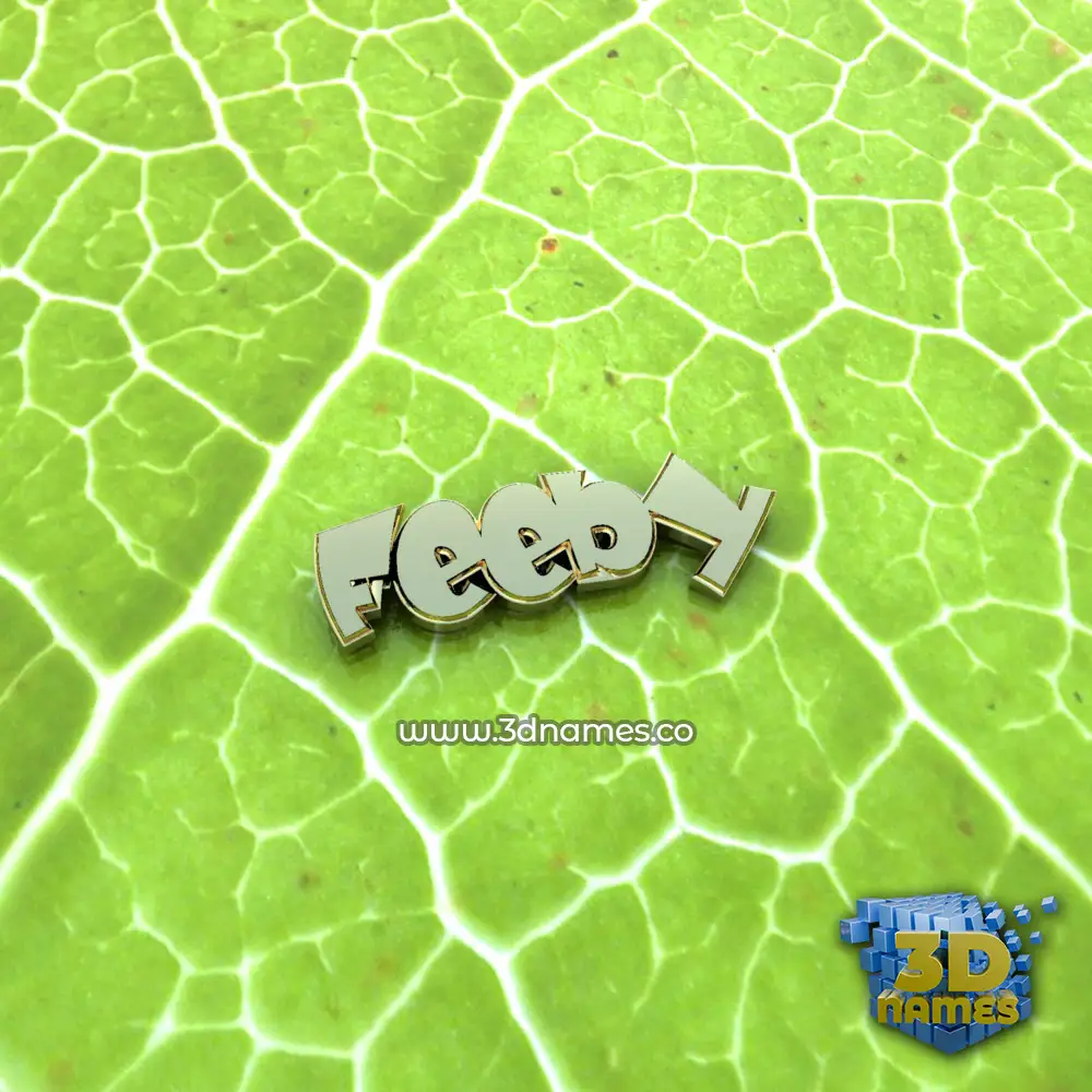 feeby in Gold Leaf style - 3D name wallpaper