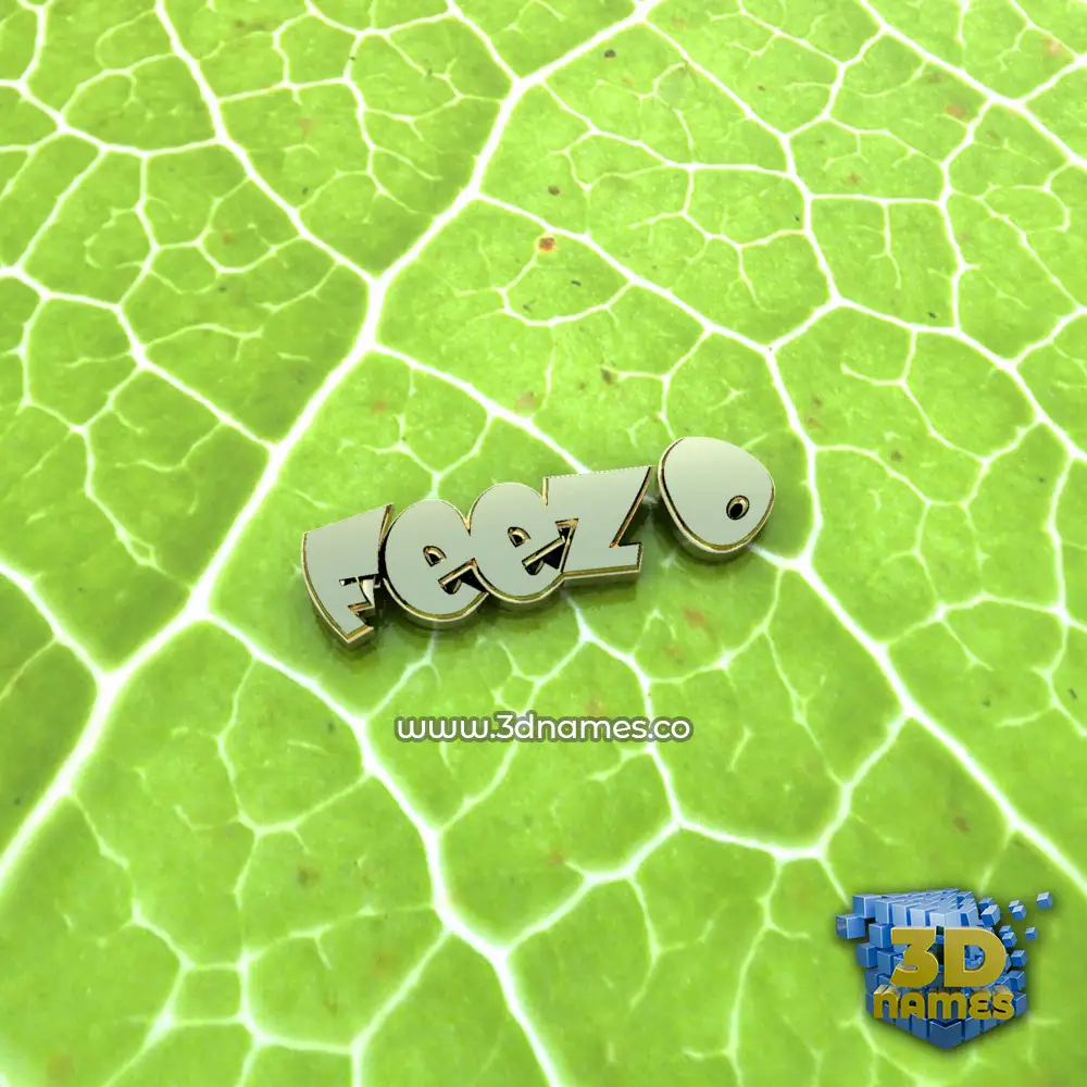 feezo in Gold Leaf style - 3D name wallpaper