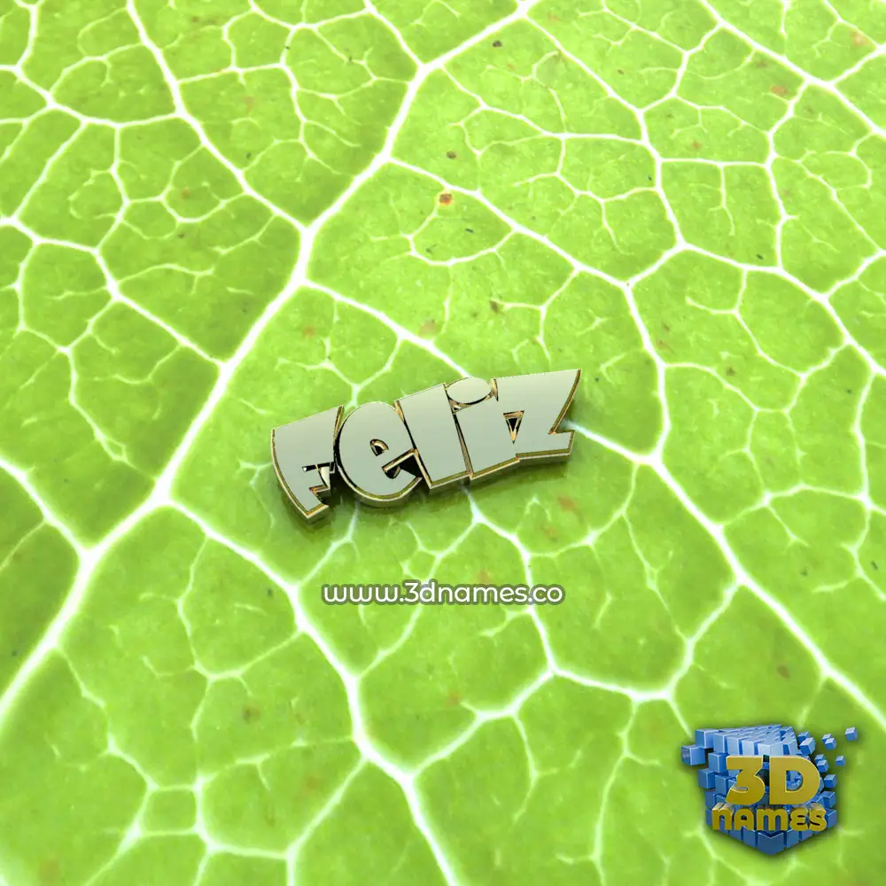 feliz in Gold Leaf style - 3D name wallpaper