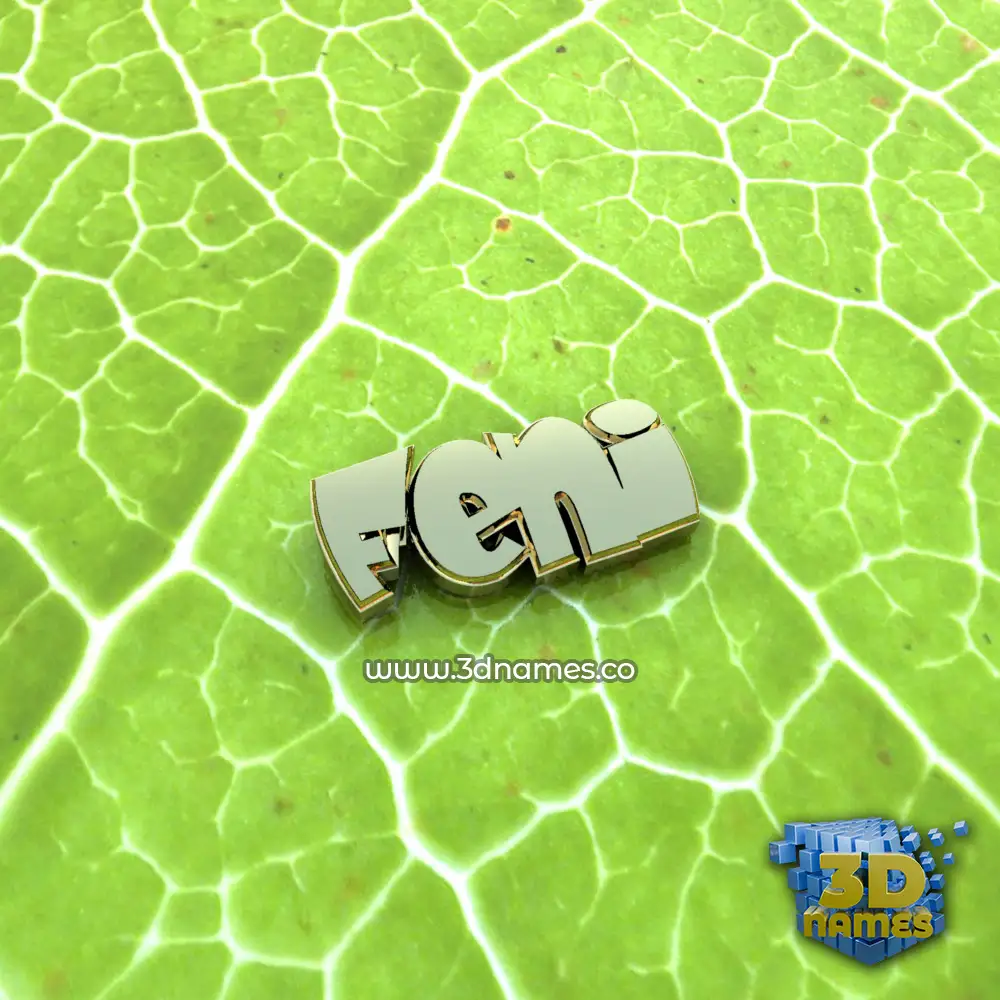 feni in Gold Leaf style - 3D name wallpaper
