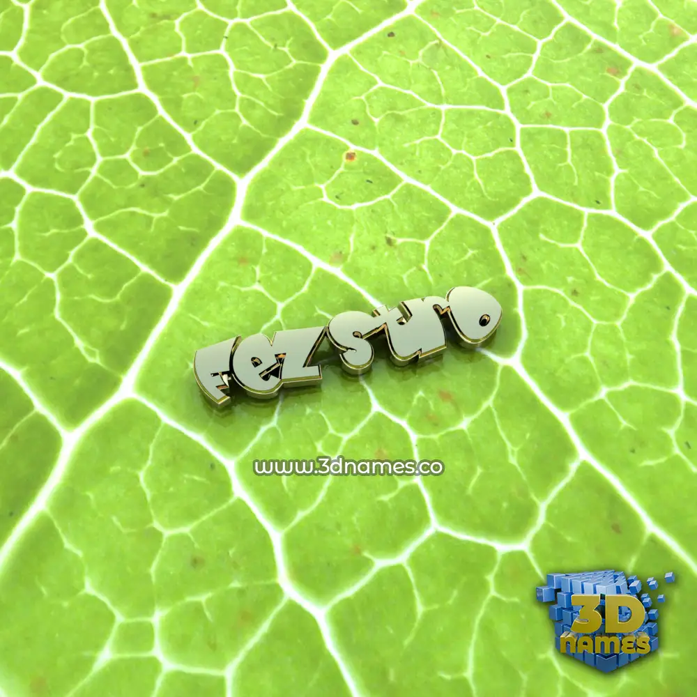 fezstro in Gold Leaf style - 3D name wallpaper