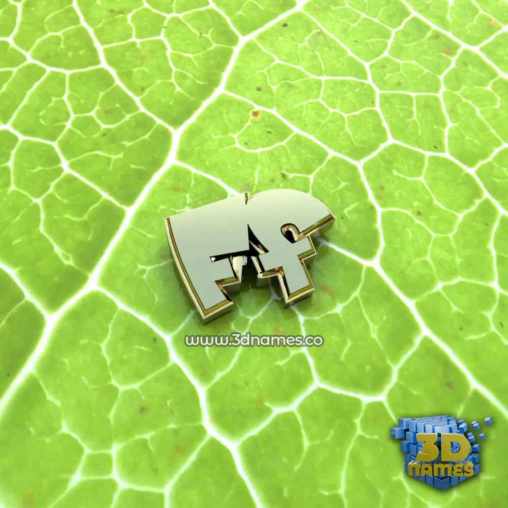ff in Gold Leaf style - 3D name wallpaper