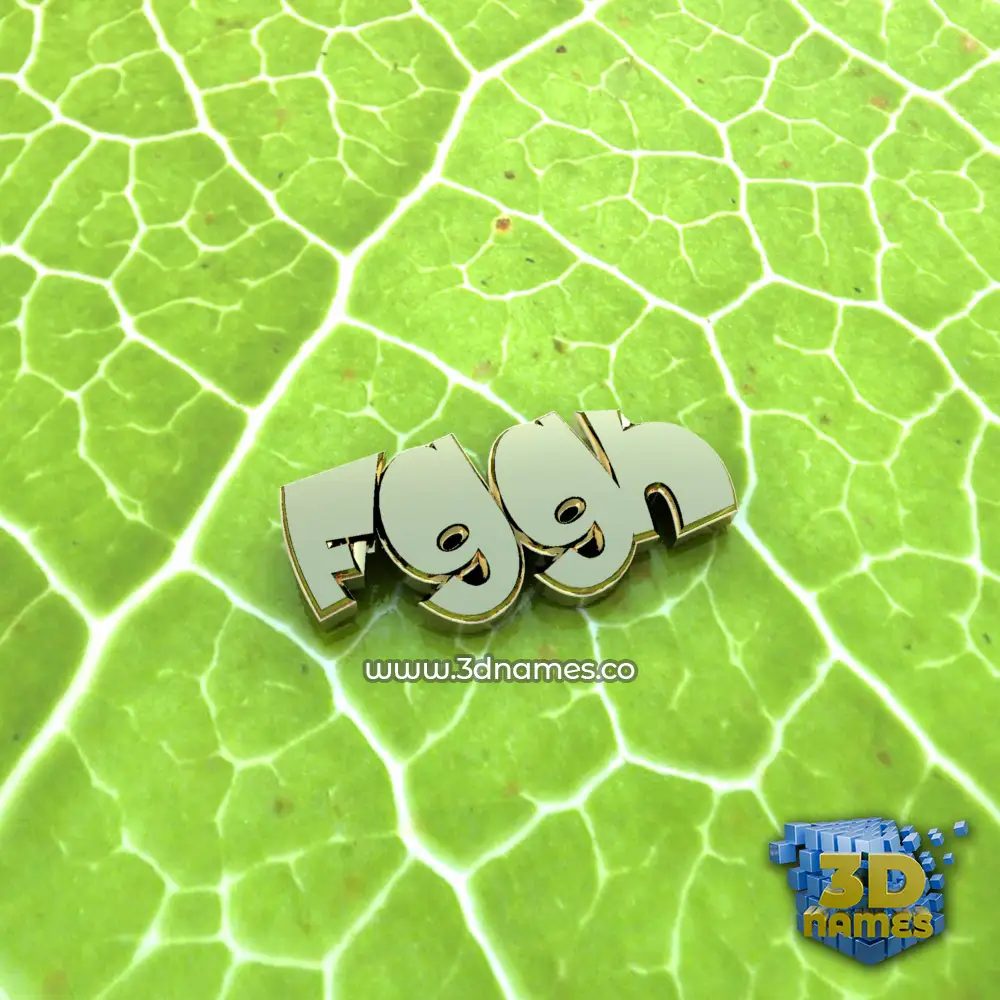 fggh in Gold Leaf style - 3D name wallpaper