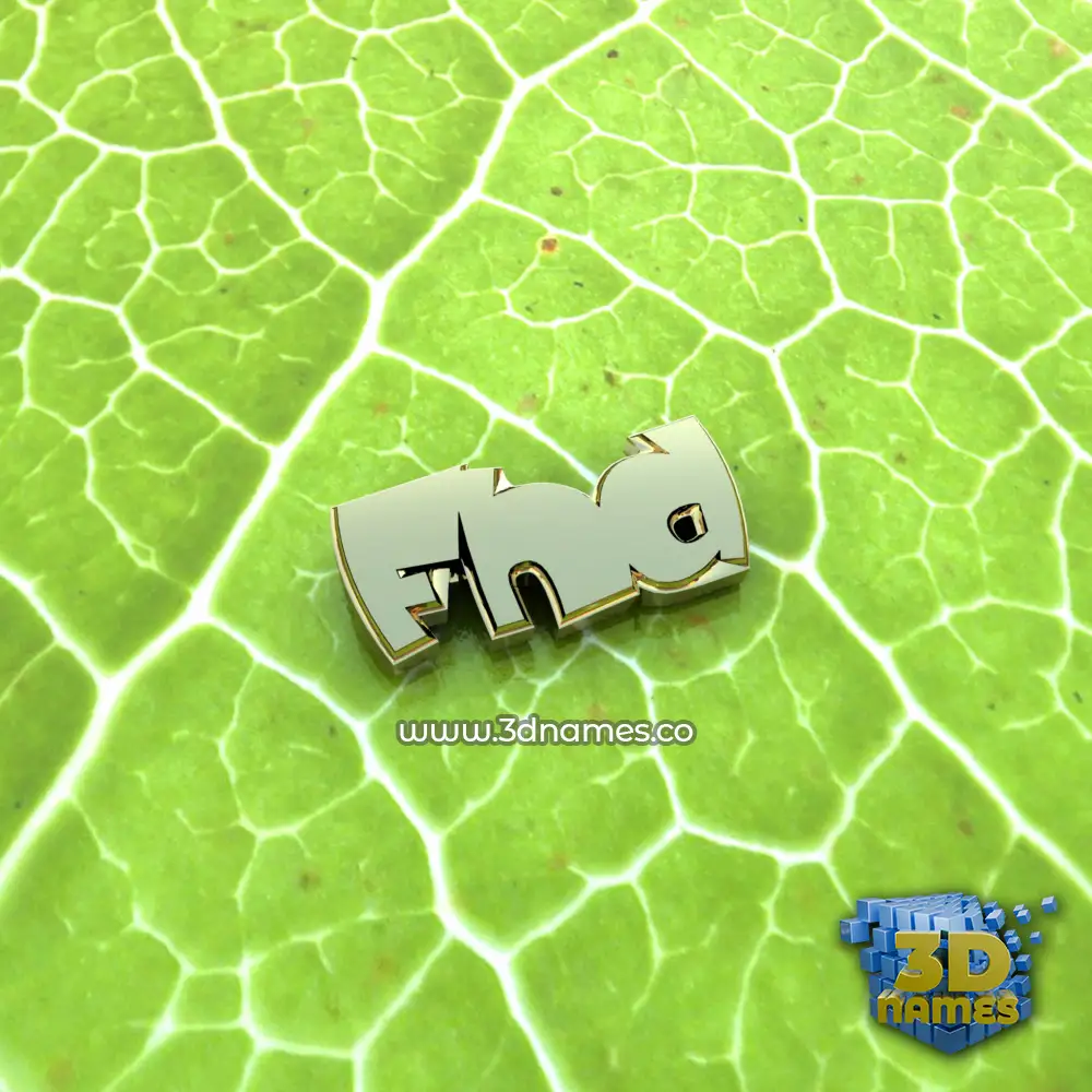 fhd in Gold Leaf style - 3D name wallpaper