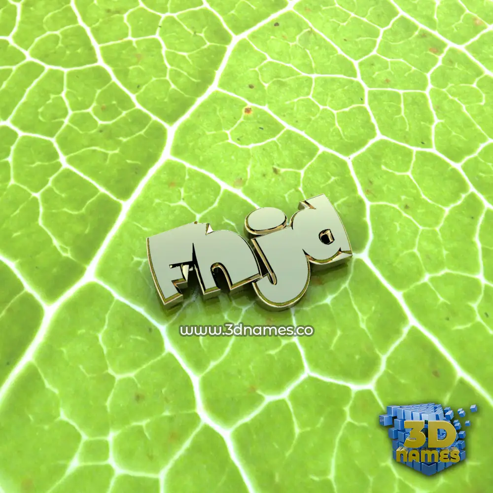 fhjd in Gold Leaf style - 3D name wallpaper