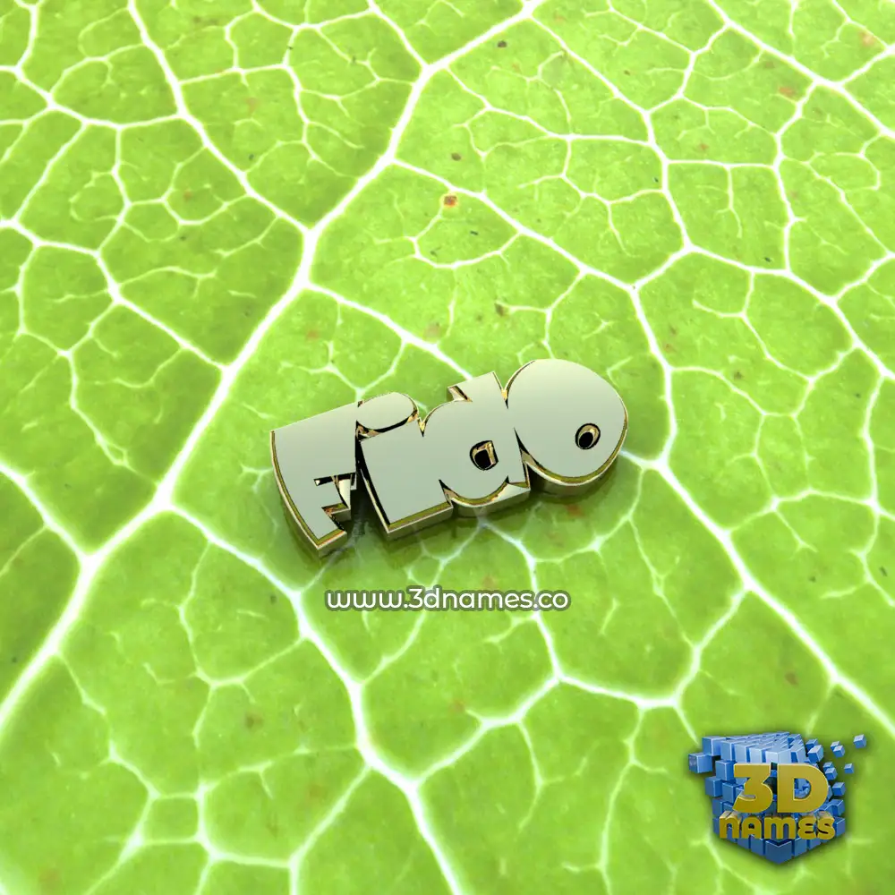 fido in Gold Leaf style - 3D name wallpaper