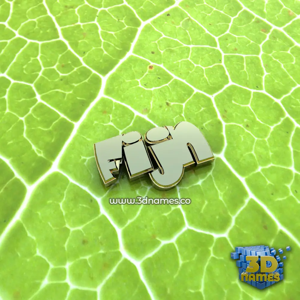 fijn in Gold Leaf style - 3D name wallpaper