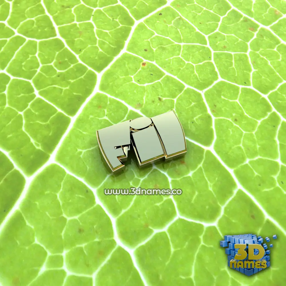 fil in Gold Leaf style - 3D name wallpaper