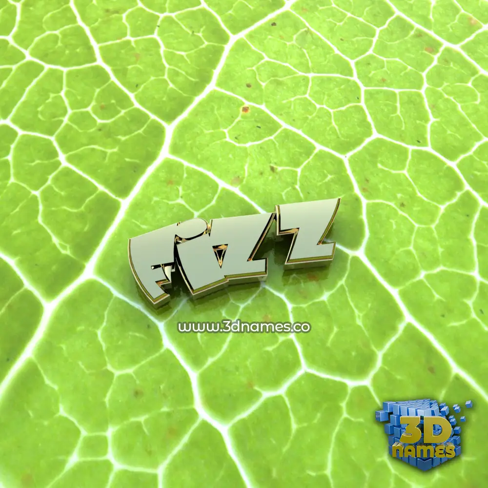 fizz in Gold Leaf style - 3D name wallpaper
