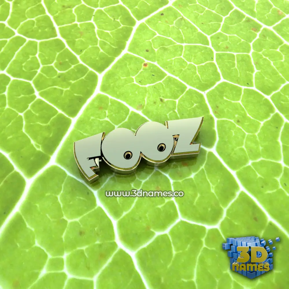 fooz in Gold Leaf style - 3D name wallpaper