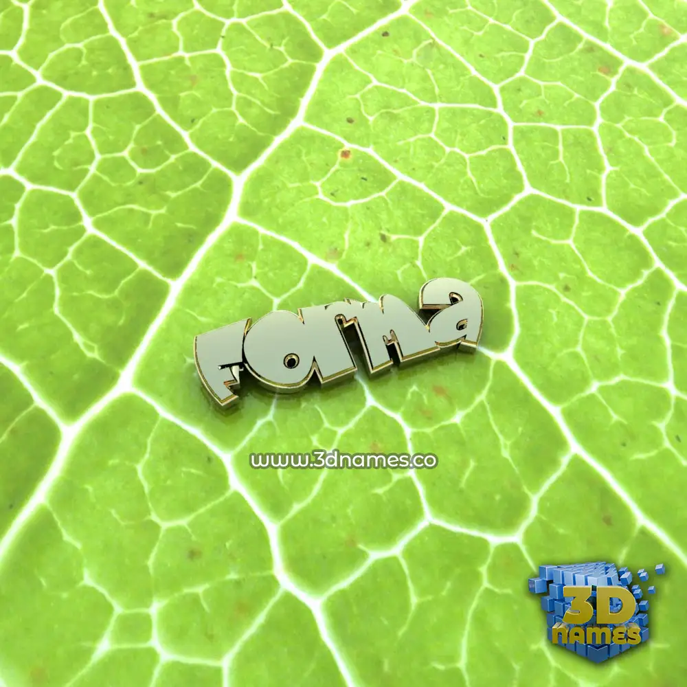 forma in Gold Leaf style - 3D name wallpaper
