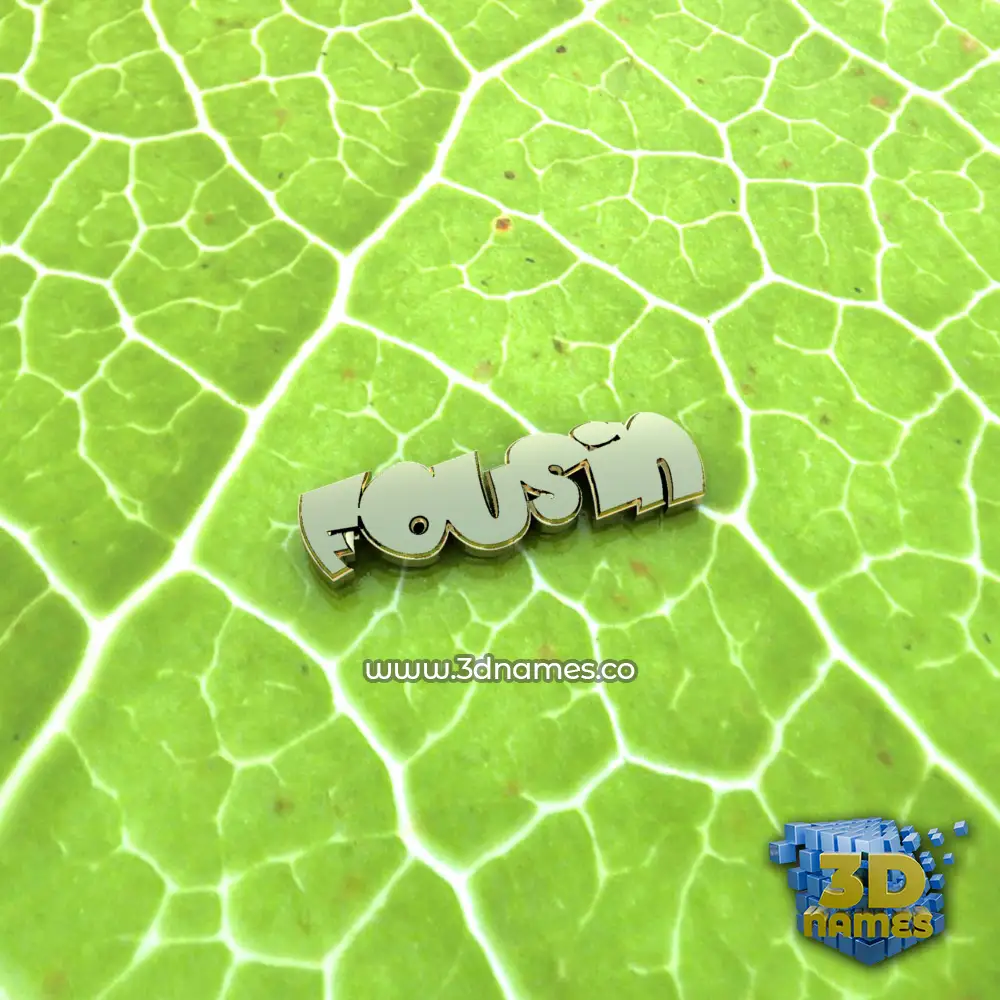 fousin in Gold Leaf style - 3D name wallpaper