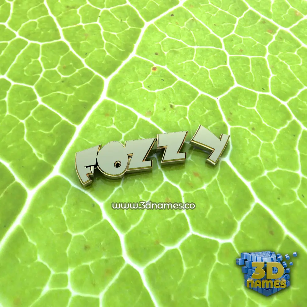fozzy in Gold Leaf style - 3D name wallpaper
